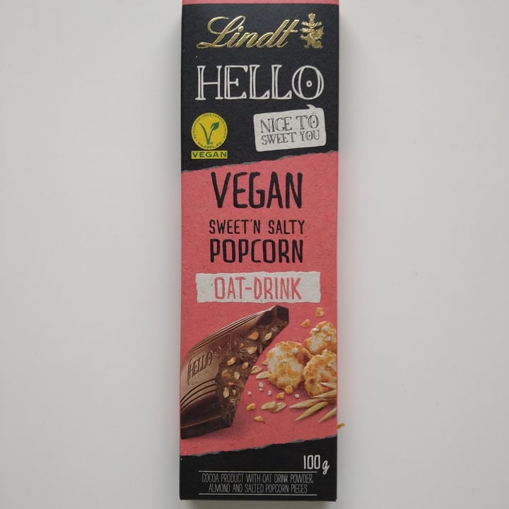 review photo of Lindt Hello Vegan Sweet & Salty Popcorn shared by @nattbjorn on 15 Nov 2022 - review