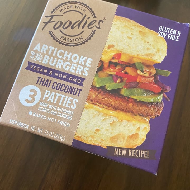 photo of Foodies Vegan Artichoke Burgers shared by @rbea03 on  28 Jun 2022 - review