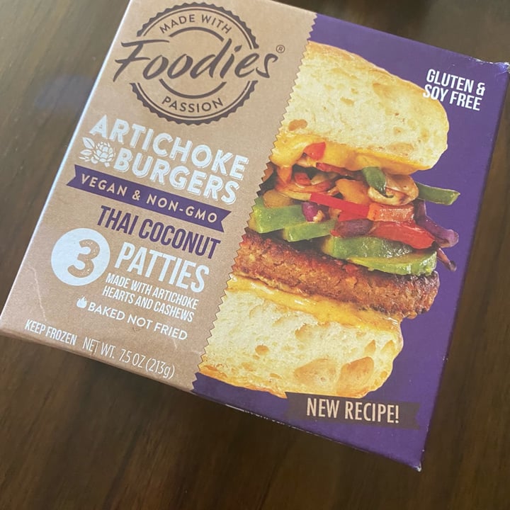 review photo of Foodies Vegan Artichoke Burgers shared by @rbea03 on 28 Jun 2022 - review