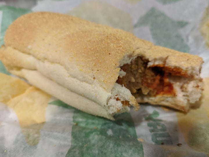 photo of Subway Meatball Sub shared by @papalovesvegan on  10 Jan 2020 - review