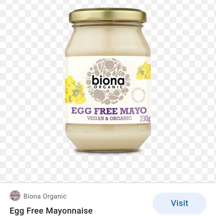 photo of Biona Egg Free Mayo shared by @moralcompassion4all on  29 Mar 2021 - review