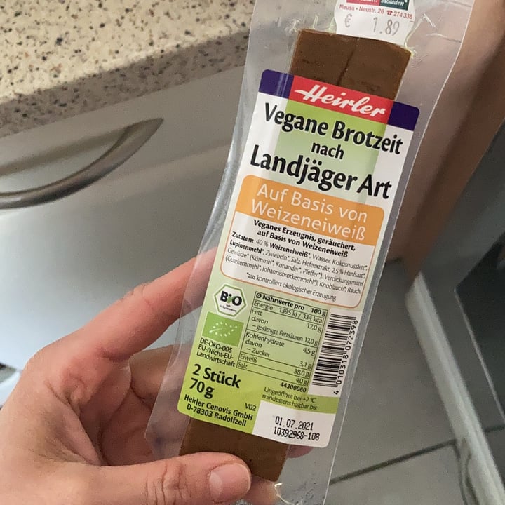 review photo of Heirler Vegane Landjäger shared by @stefaniefitgreengirl on 14 Mar 2021 - review