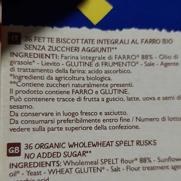 photo of Pasquier fette biscottate integrali FARRO shared by @pablita87 on  27 Sep 2022 - review