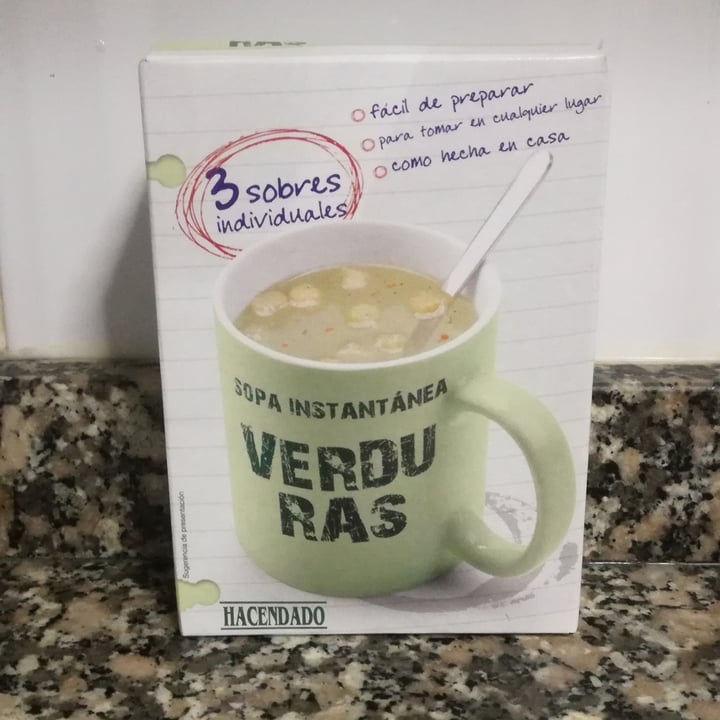 photo of Hacendado Sopa instantánea de verduras shared by @xioomii on  16 May 2020 - review