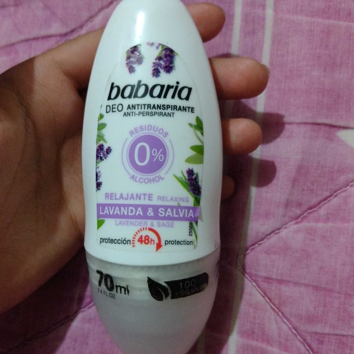 photo of Babaria Desodorante relajante lavanda & salvia shared by @marianaherrr on  18 Jul 2022 - review