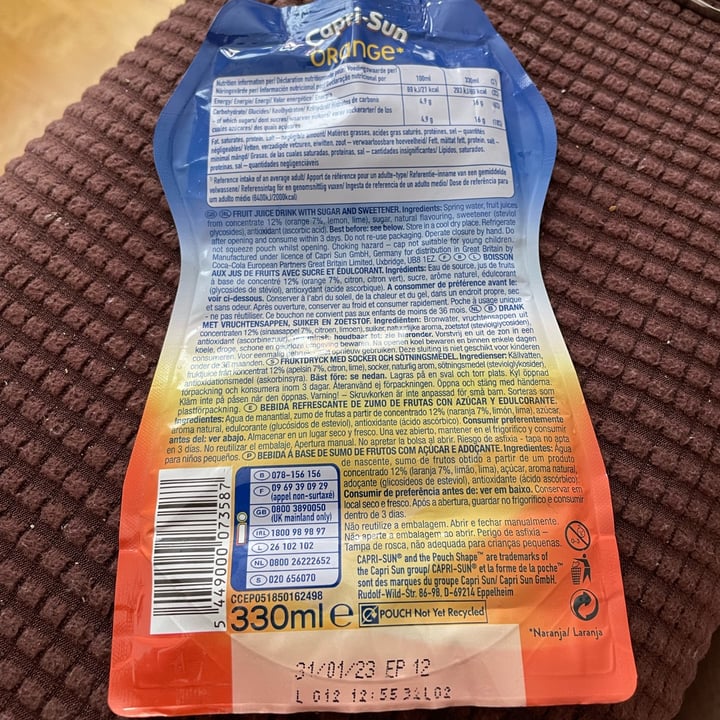 photo of Capri-Sun Orange shared by @lullast on  08 Jul 2022 - review