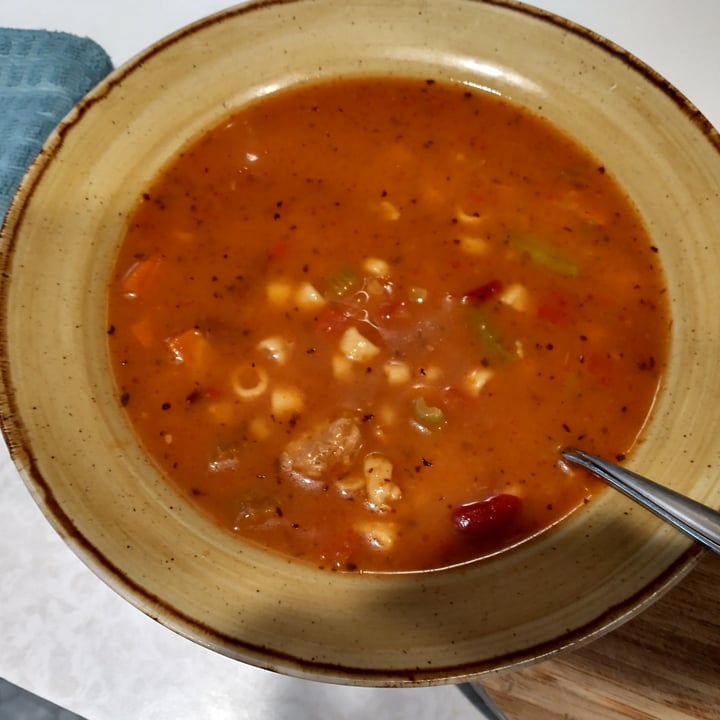 photo of Gardein Minestrone & Saus’ge Soup shared by @ronnievegan1980 on  09 Nov 2022 - review