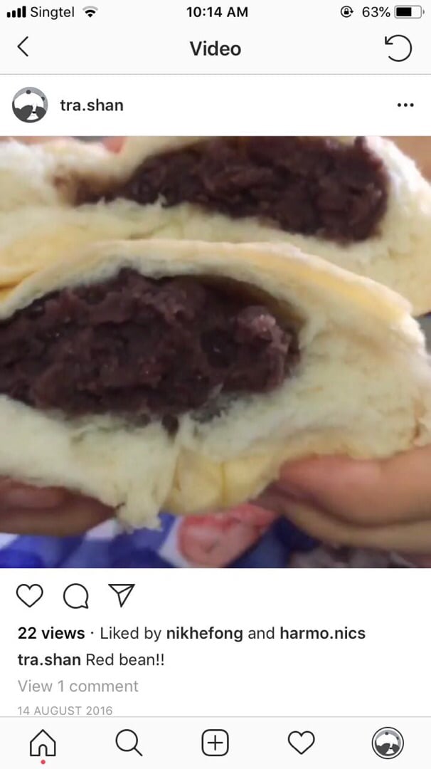 photo of Just Dough red bean pau shared by @kintamaaa on  30 Jun 2018 - review