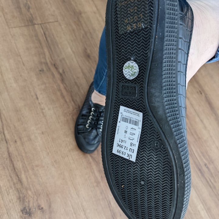 photo of New Look black faux croc lace up trainers shared by @stephiewaite on  29 May 2022 - review