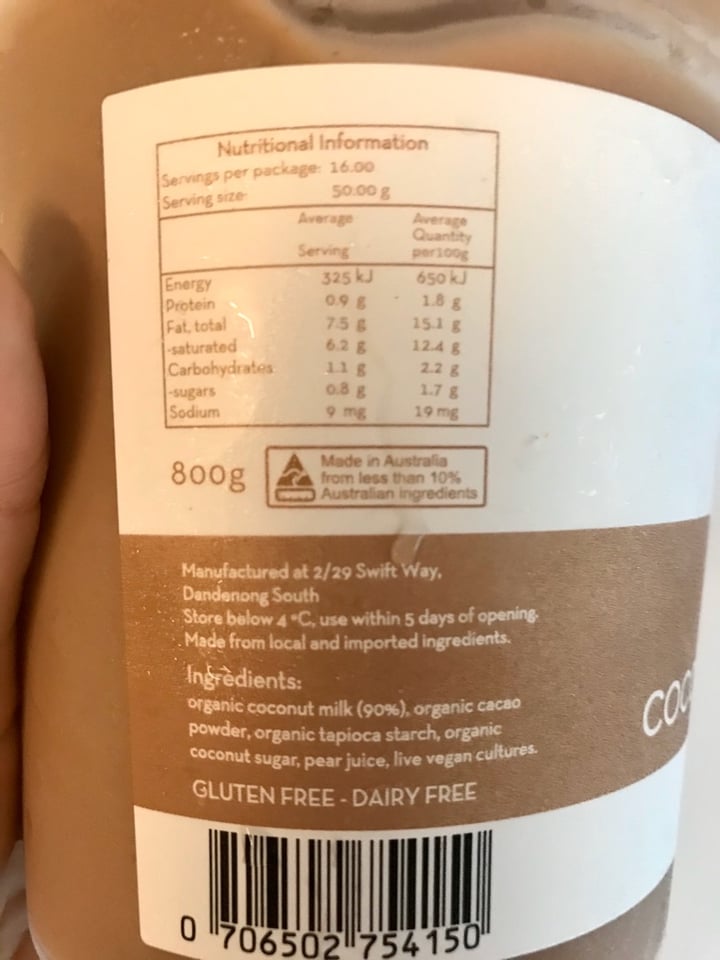 photo of Born Cultured Cacao Organic Coconut Yogurt shared by @mariche9 on  29 Nov 2019 - review