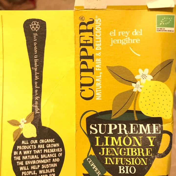 photo of Cupper Infuso biologico all'aroma di limone e zenzero shared by @roru on  13 May 2022 - review