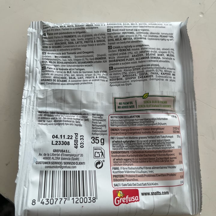 review photo of snatt’s Bocaditos Tomato And Oregano shared by @gaiacc on 08 Apr 2022 - review