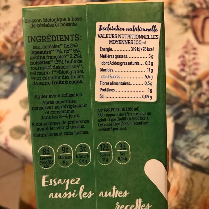 review photo of Isolabio Latte ai cereali e nocciola shared by @sonia-free on 02 Dec 2021 - review