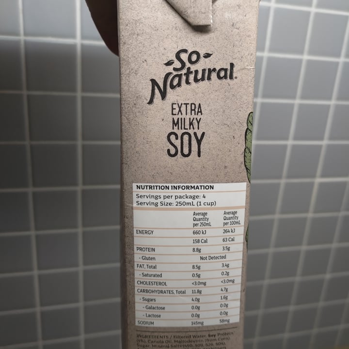 photo of So Natural Extra Milky Soy Milk shared by @stevenneoh on  26 Nov 2022 - review