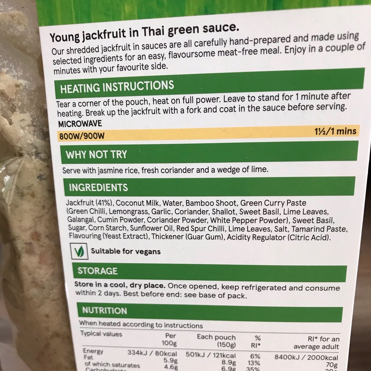 Tesco Vegan shredded jackfruit in Thai curry sauce Reviews abillion
