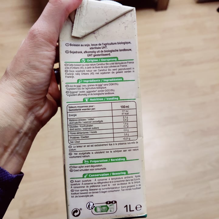 review photo of Carrefour Bio Sojadrink shared by @andreiushka on 01 Oct 2021 - review