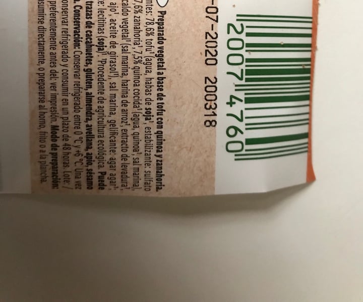 photo of My Best Veggie Tofu quinoa y zanahoria shared by @littlepaulus on  17 May 2020 - review