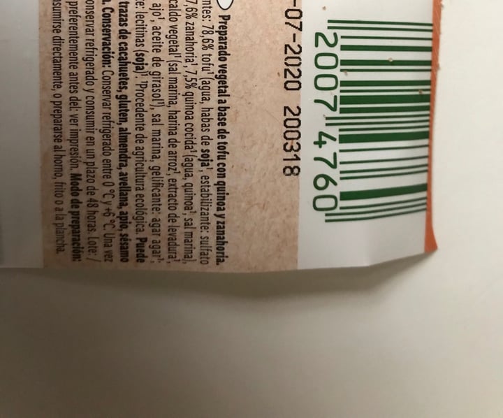 review photo of My Best Veggie Tofu quinoa y zanahoria shared by @littlepaulus on 17 May 2020 - review