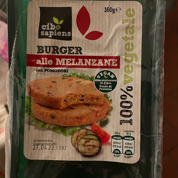 review photo of Cibo Sapiens burger alle melanzane shared by @lullast on 26 Apr 2022 - review