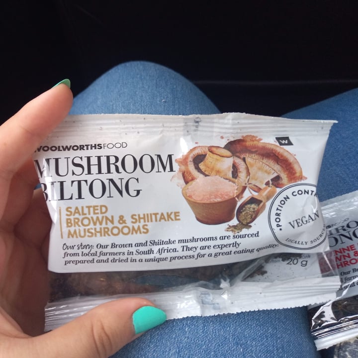 photo of Woolworths Food Mushroom Biltong Salted Brown & Shiitake Mushrooms shared by @heardaboutme on  09 Nov 2020 - review