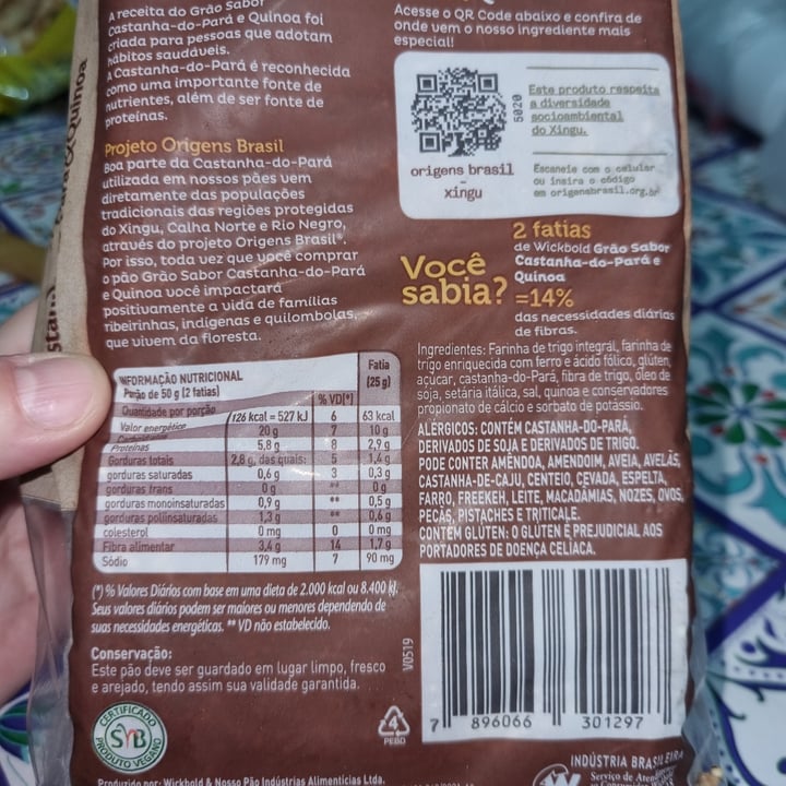 review photo of Wickbold pão integral castanha do Pará & Quinoa Pão Integral vegano Wickbold shared by @qwerty123 on 03 Aug 2022 - review