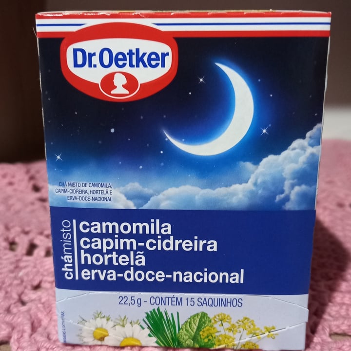 review photo of Dr. Oetker Chá camomila, capim cidreira , hortelã e erva doce shared by @carlagreiner on 09 May 2022 - review