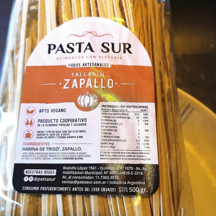 photo of Pasta Sur Tallarín Zapallo shared by @carlast on  05 May 2021 - review
