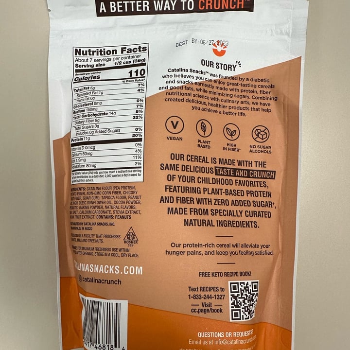 review photo of Catalina Crunch Chocolate Peanut Butter Cereal shared by @berryveganplanet on 12 Oct 2022 - review