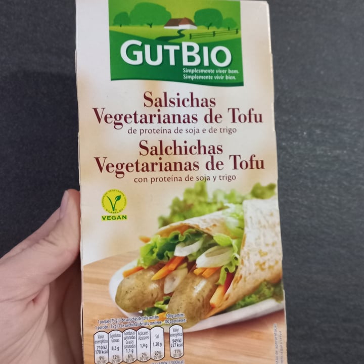photo of GutBio Salchichas Vegetarianas de Tofu shared by @amoresvegan on  10 Jun 2022 - review