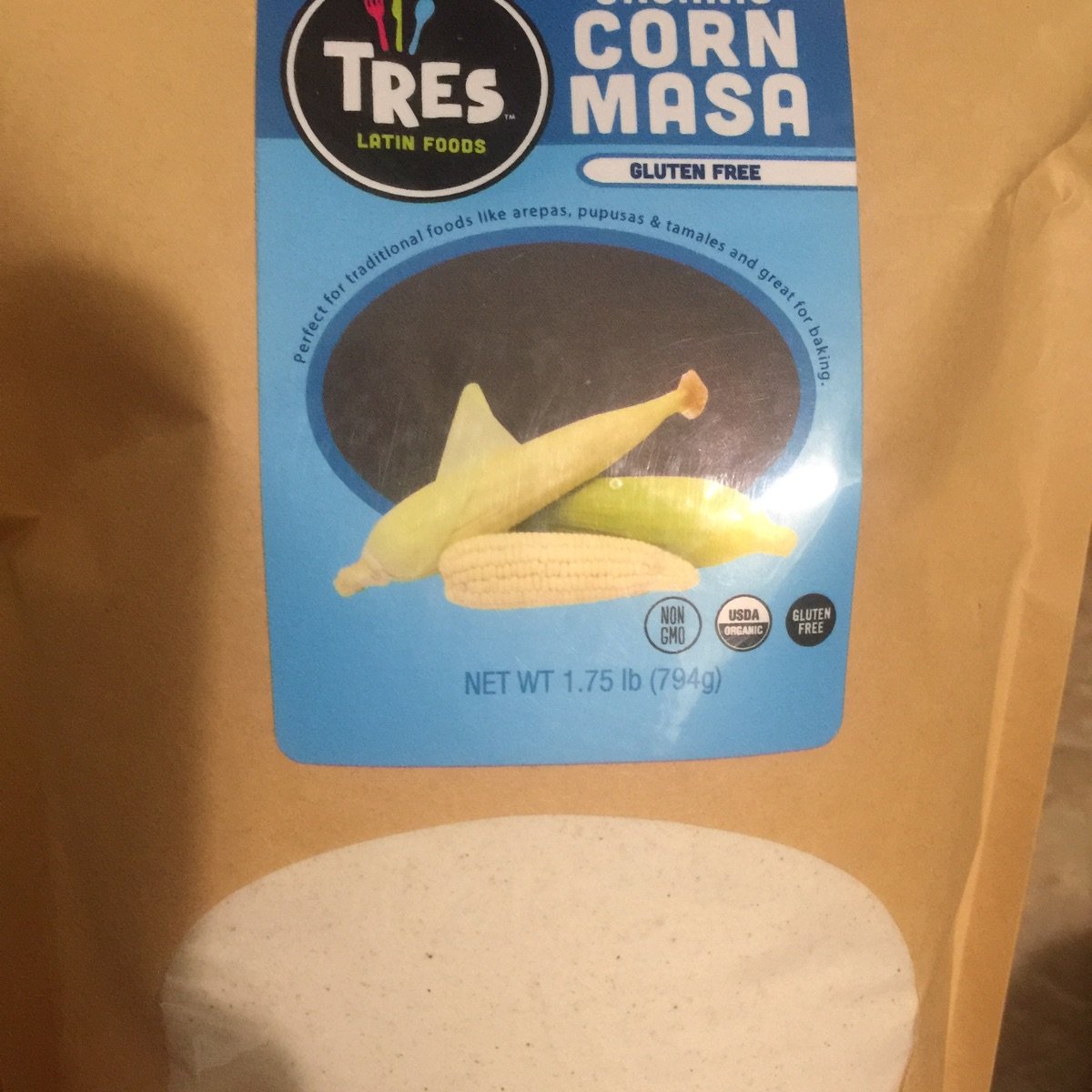 organic corn masa flour from Tres Latin Foods - Vegan Product Reviews ...