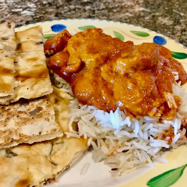 Photo of the dish “Vegan Tikka Masala With Vegan Onion Naan”