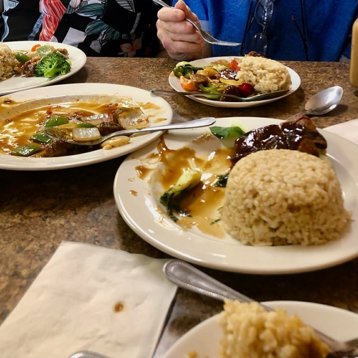 photo of Pho Vegan Asian Cuisine Vegan fish with rice and broccoli shared by @gbarley on  12 Jun 2022 - review
