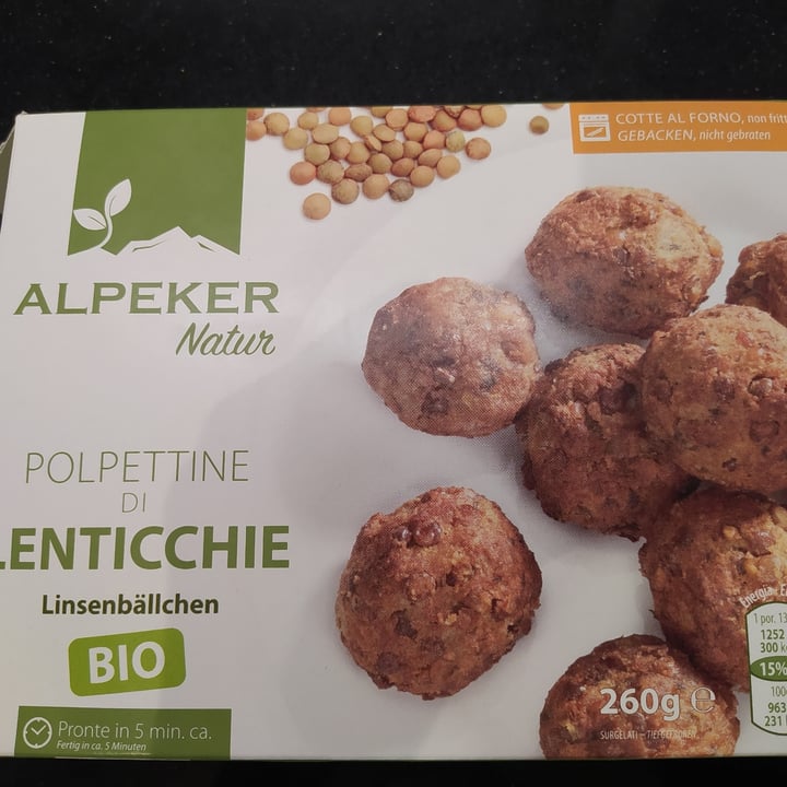 photo of Alpeker natur Polpette di lenticchie shared by @alexxxxxx on  30 Jul 2022 - review