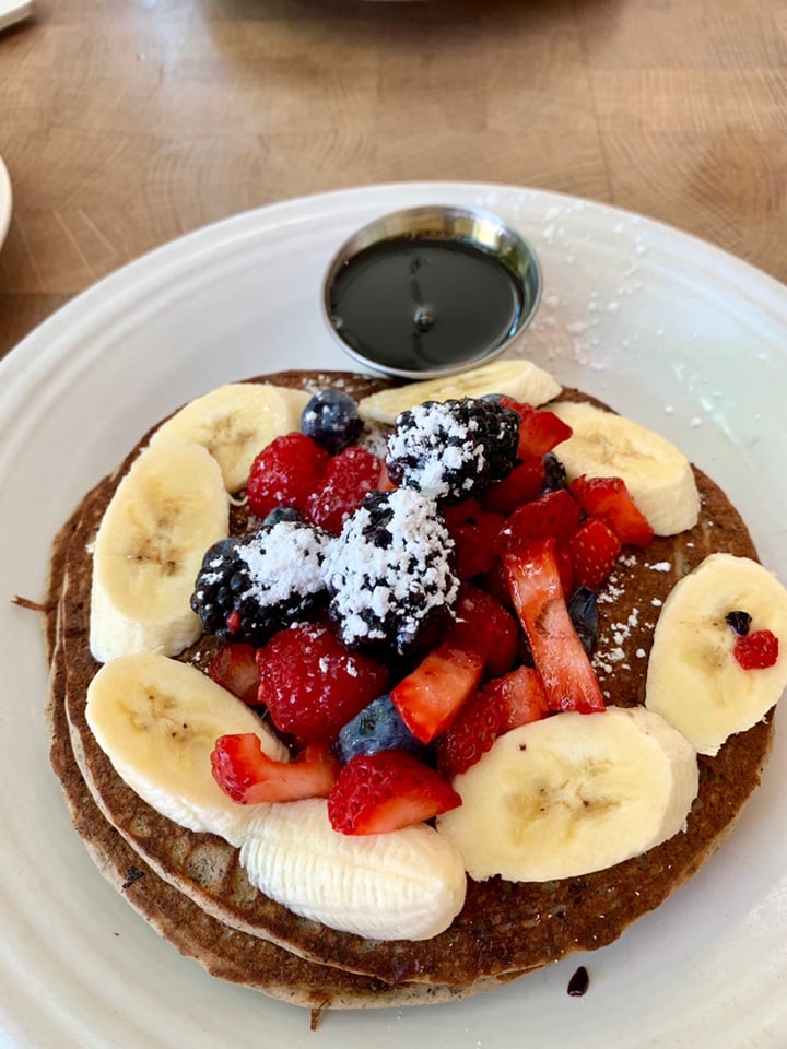 review photo of Cafe Gratitude San Diego Open Hearted - Buckwheat Flax Pancakes shared by @alaine on 20 Aug 2019 - review