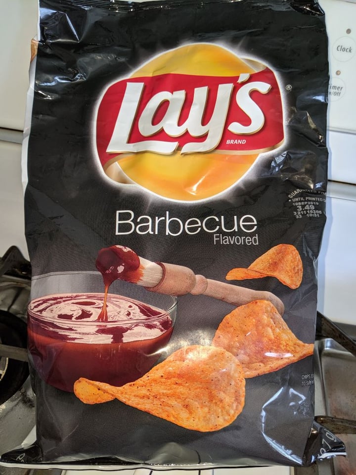 photo of Lay's Potato Chips Barbecue Flavoured shared by @vegohvegan on  03 Jul 2019 - review