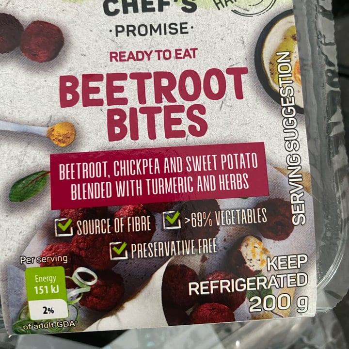review photo of Chefs Promise Beetroot Bites shared by @tonivbrockhoven on 25 Sep 2022 - review