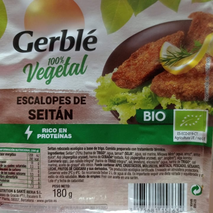 photo of Gerblé Escalopes de Seitán shared by @eva-u on  03 Nov 2021 - review