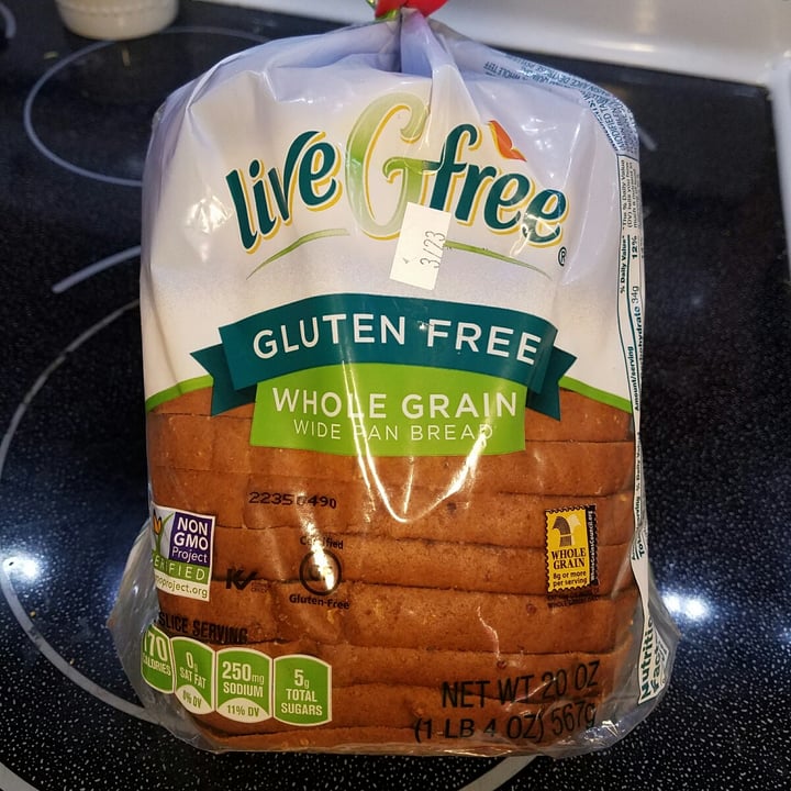 photo of live G free Gluten Free Wide Pan Whole Grain Bread shared by @joyrose on  02 Nov 2020 - review