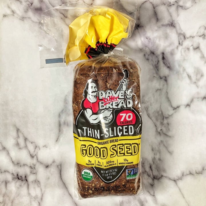 photo of Dave's Killer Bread Thin-Sliced Good Seed shared by @thejewishvegan on  05 Jan 2020 - review