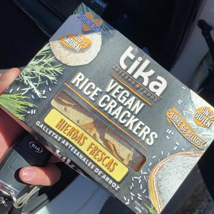 review photo of Tika Vegan rice crackers shared by @steffybohm on 05 Feb 2021 - review