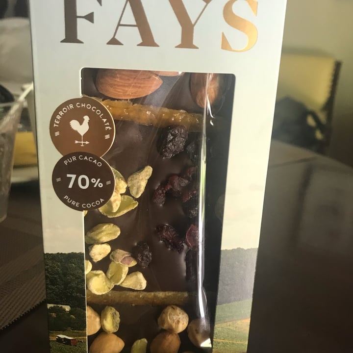 photo of Fays Dry Fruit & Nuts Chocolate Bar shared by @dcasantis on  12 Mar 2022 - review