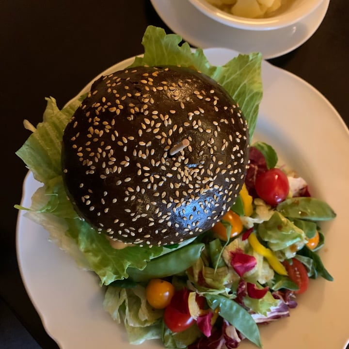photo of Kočár z Vídně Veggie Burger- Beyond Meat With Dried Tomatoes And Mix Salad shared by @giordanasab on  29 Oct 2021 - review