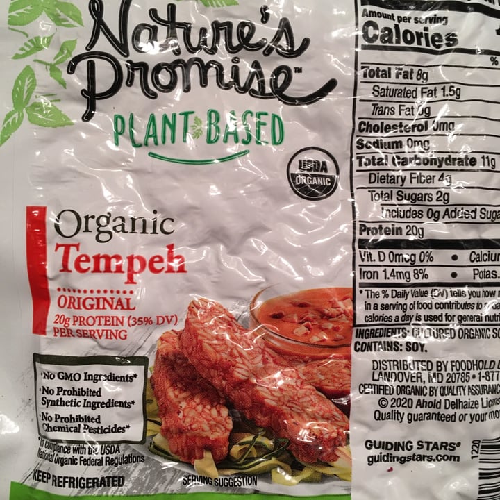 photo of Nature's Promise Nature’s Promise Tempeh shared by @zeuy on  01 Mar 2021 - review