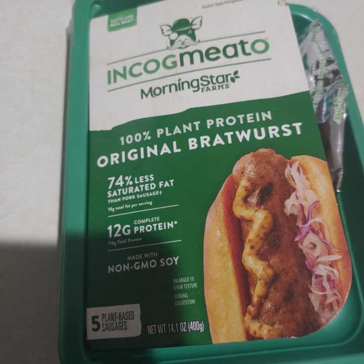 photo of MorningStar Farms Incogmeato Original Bratwurst shared by @pchandakham on  02 Mar 2021 - review