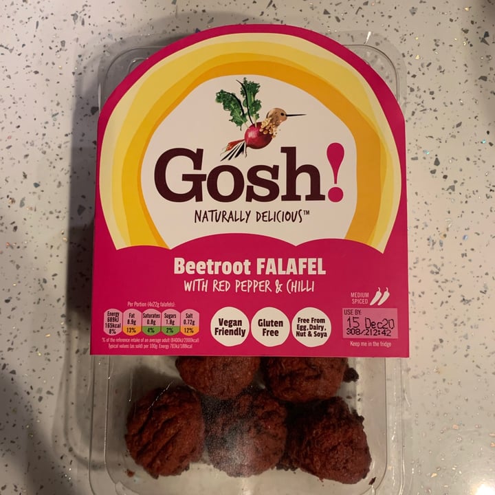 photo of Gosh! Beetroot Falafel shared by @vegneve on  09 Dec 2020 - review