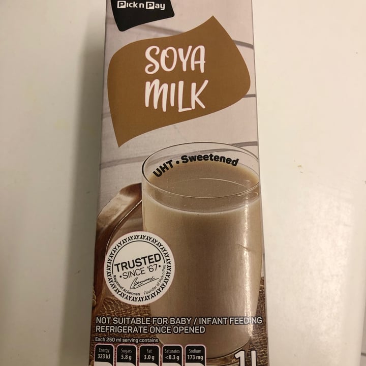 review photo of Pick n Pay Livewell Soya Milk shared by @zuzanak on 25 Oct 2020 - review