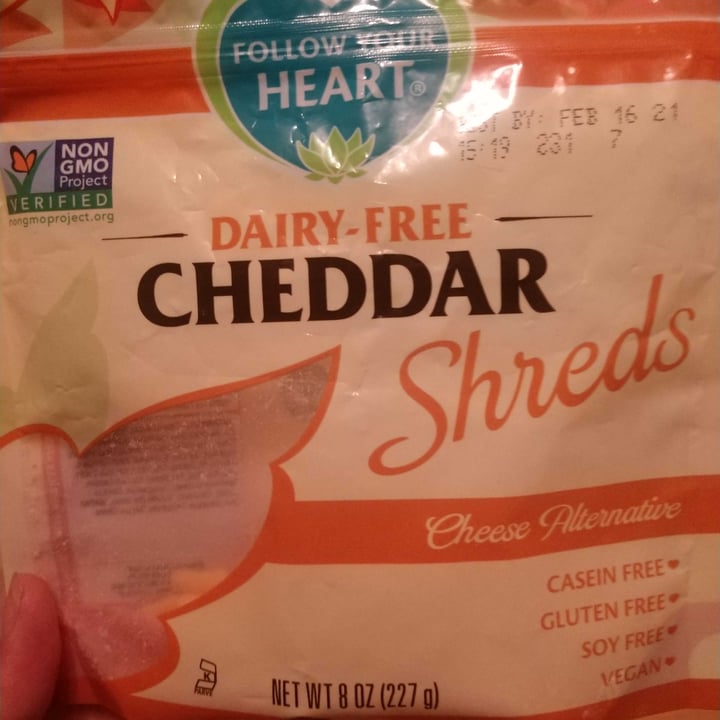 photo of Follow Your Heart Cheddar Shreds shared by @kshaw106 on  08 Dec 2020 - review