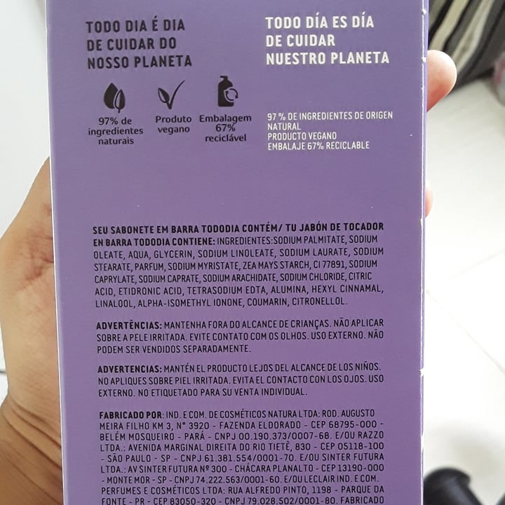 photo of Natura Sabonete de Algodão Natura Tododia shared by @brunamendes on  17 Apr 2022 - review