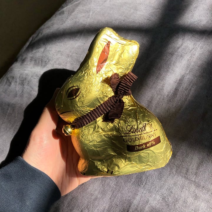photo of Lindt Gold Bunny Dark Chocolate  shared by @yourlocalvegan on  18 May 2022 - review