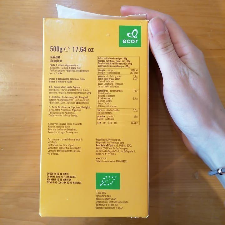 photo of Ecor Lasagne shared by @susy49 on  27 Apr 2021 - review